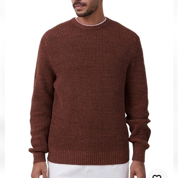 Cotton On Other - Cotton On Mens Woodland Knit Pullover Brown Ginger Twist Sweater Size XXL